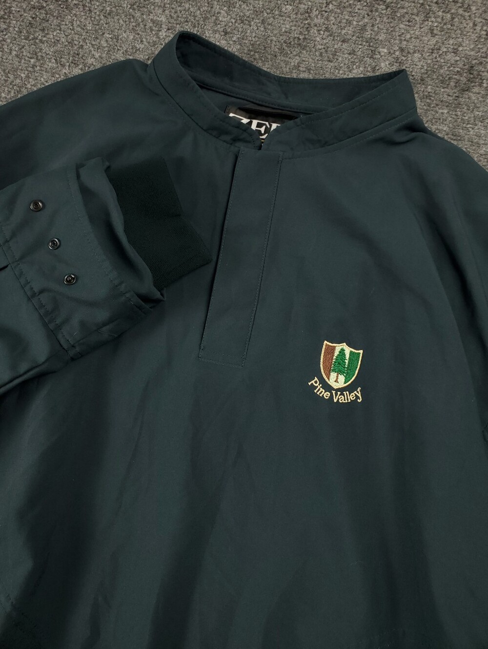 Zero Restriction Pine Valley Golf Windbreaker Pullover Large Forest Green USA